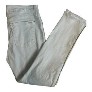 Jen7 by 7 for All Mankind White Side Bling Ankle Skinny Stretchy Jeans Size 6